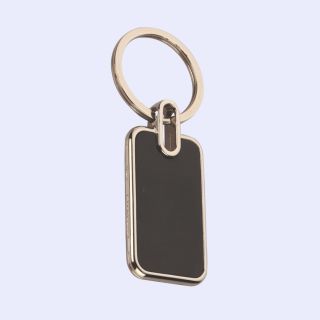 Rectangle Metal Key Chain - Black