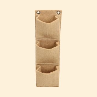 The Triple Pocket Vertical Package- Natural Brown