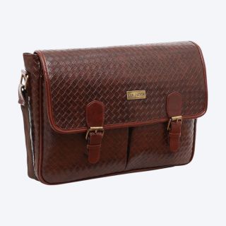 Vegan Leather Crossbody Bag- Brown
