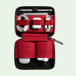 Daily Object Marshal Tech Kit Organiser-Leatherite-Black with Red
