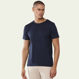 Greys&Blues Eco Round Neck T-Shirt-Navy Blue