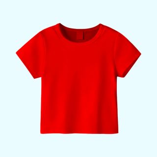 Scott Not Funny Crop Top Tshirt-Red