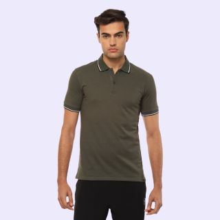 Hummel Eunice Polo T-shirt-Olive Green with Black