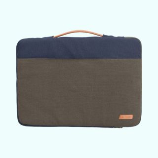 Skittles Laptop Sleeve- Olive Green with Navy Blue