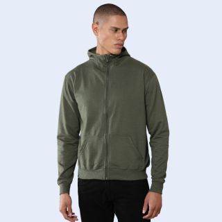Greys&Blues Rocky Hoodie with Zip- Olive Green