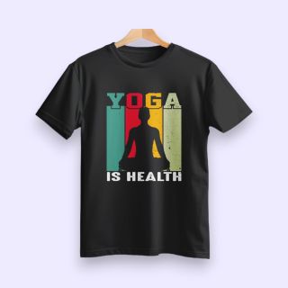 Yoga Vibes Round Neck T-shirt - Mindful Health