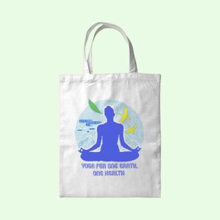 Yoga Vibes Canvas Tote Bag - Mindful Earth