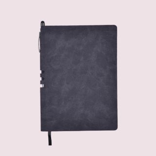 Athena Notebook- Black- A5- 196 Pages
