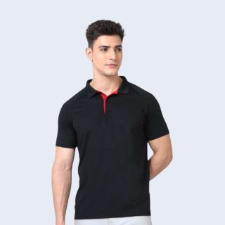 Van Heusen Dry-Fit T-shirt- Black