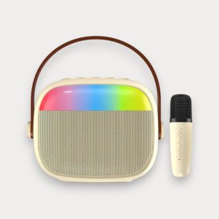 Lapcare Rocker I 5W Portable Speaker with Microphone- Cream