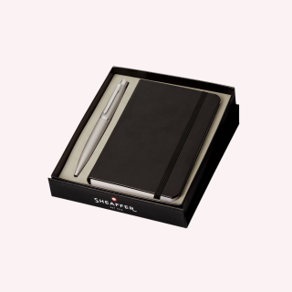 Strobe Sheaffer VFM Ballpoint Pen and Small Notebook - 9400 - Silver