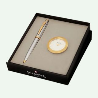 Sheaffer Gift Set 100 Ballpoint Pen with Table Clock