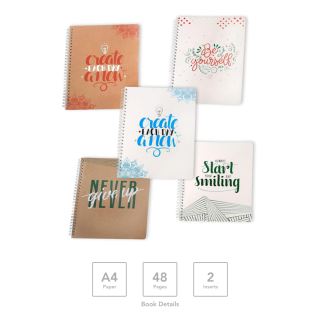 Custom-Made Wiro Soft Cover Notebook A4 | 48 Pages | 2 Inserts