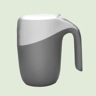 Artiart Elephant Suction Mug- Grey With White- 400ML