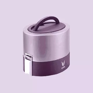 Vaya Lunchbox Plain Variant -Purple-600ML