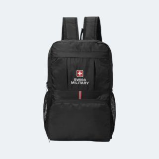 Swiss Military Zeal Foldable Backpack- Black- 13L