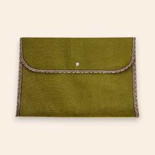 Jute Folder- Olive Green